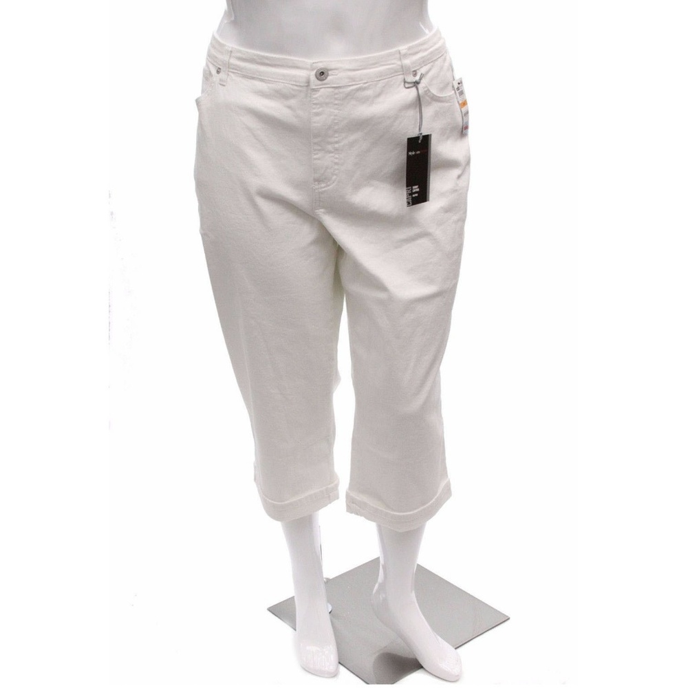 StyleCo Plus Size Jeans Capris, Tummy Control